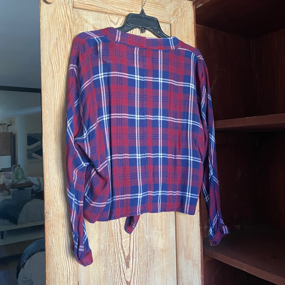 Rails Cropped Button Down With Tie - image 2